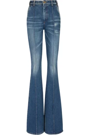 Balmain Jeans, Dam, 2Xs, Denim, Utsvängda denim jeans