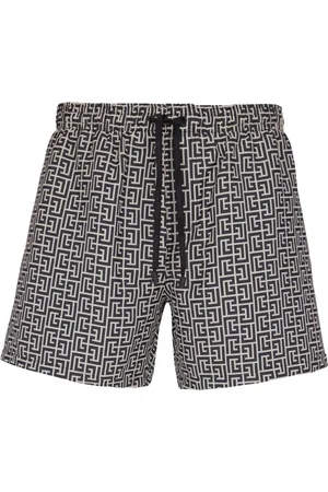 Balmain Badkläder, Herr, S, Tryckta PB Labyrint simshorts