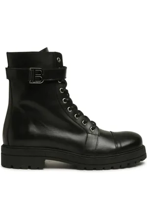 Balmain Skor, Dam, 36 EU, Läder, Svarta Ankelboots för Flickor