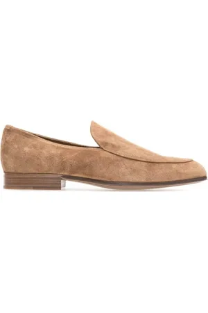 Gianvito Rossi Skor, Herr, 41 1/2 EU, Mocka, Klassiska Loafers i Kamel Mocka