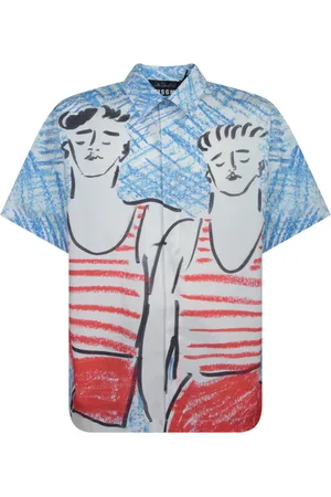 Msgm Skjorta, Herr, L, Bomull, Färgglada Bomull T-shirts och Polos