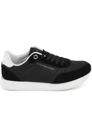 Tommy Hilfiger Skor, Dam, 41 EU, Mocka, Svarta Mocka Minimalistiska Sneakers