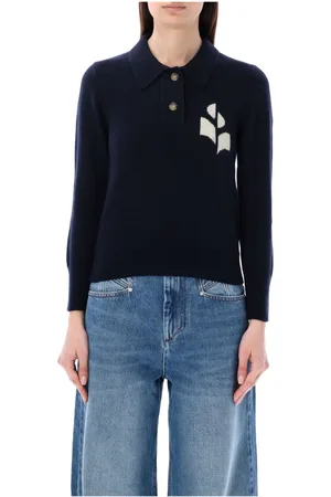 Isabel Marant Stickade tröjor & koftor, Dam, S, Bomull, Midnight Stickat Nola Sweater