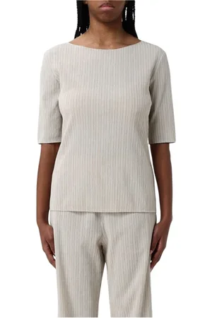 Max Mara Stickade tröjor & koftor, Dam, L, Grön Stickad Topp Korta ärmar
