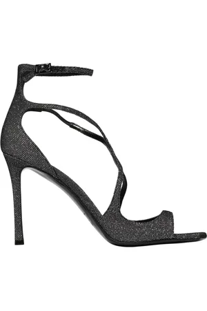 Jimmy Choo Skor, Dam, 38 1/2 EU, Svarta Glitter Stiletto Klackar