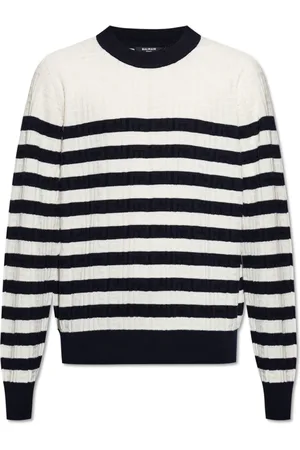 Balmain Stickade tröjor & koftor, Herr, XL, Randig tröja