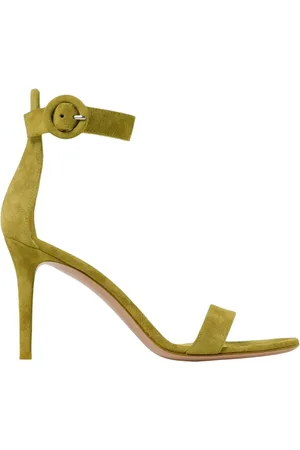 Gianvito Rossi Skor, Dam, 38 EU, Läder, Gröna Stilettsandaler