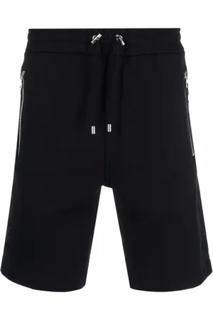 Balmain Shorts, Herr, M, Bomull, Logo Präglade Bermuda Shorts