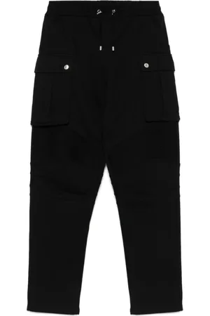 Balmain Byxor, Herr, S, Svarta byxor med dragsko och fickor