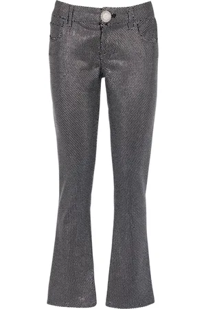 Balmain Byxor, Dam, S, Bomull, Bootcut Jeans med strass