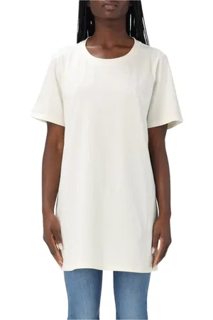 Liu Jo Topp, Dam, M, Bomull, Vit kortärmad T-shirt