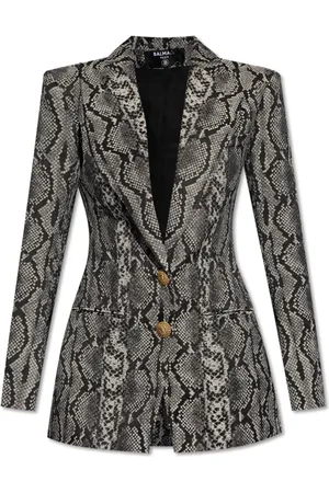 Balmain Jacka, Dam, XS, Bomull, Kavaj med djurmotiv