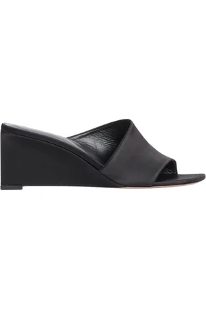 Fabiana Filippi Skor, Dam, 38 EU, Svarta Satin Kil Sandaler för Kvinnor