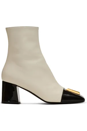 Balmain Skor, Dam, 36 EU, Läder, Edna ankelboots i tvåfärgat läder