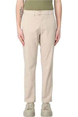 Dondup Byxor, Herr, W34, Bomull, Blå Casual Chinos Bekväma Byxor