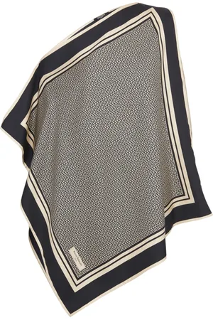 Balmain Blusar & Skjortor , Dam, M, Asymmetrisk monogram halsduk topp