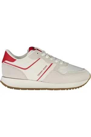 Tommy Hilfiger Skor, Dam, 38 EU, Polyester, Röd polyester sneaker med modern design