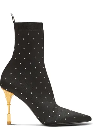 Balmain Skor, Dam, 36 EU, Läder, Moneta Technical Knit Ankelstövlar