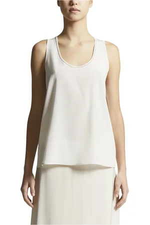 PESERICO SIGN Topp, Dam, XL, Silke crepe de chine U-ringad topp