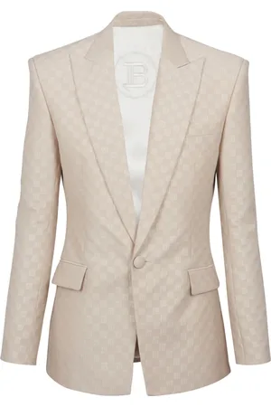 Balmain Jacka, Herr, M, Polyester, 1-knäppt kavaj i PB Labyrinth-jacquard