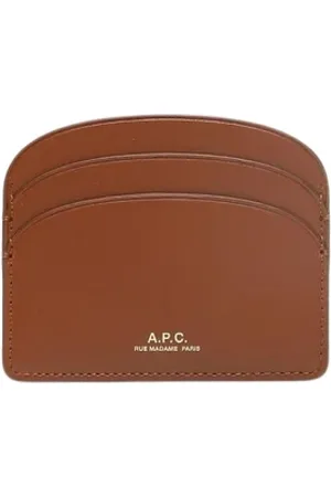 A.P.C. Accessoarer, Dam, ONE Size, Läder, Brun Korthållare Plånbok