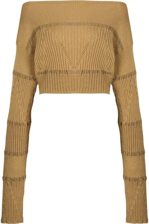 Balmain Stickade tröjor & koftor, Dam, S, Boat Neck Knit Jumper