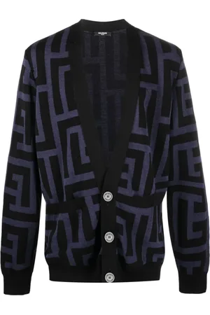 Balmain Stickade tröjor & koftor, Herr, L, Nylon, Cardigans