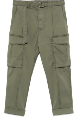 Balmain Byxor, Herr, XL, Olivgrön Byxa med Bälte