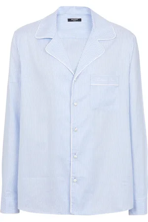 Balmain Skjorta, Herr, XL, Bomull, Signatur skjorta