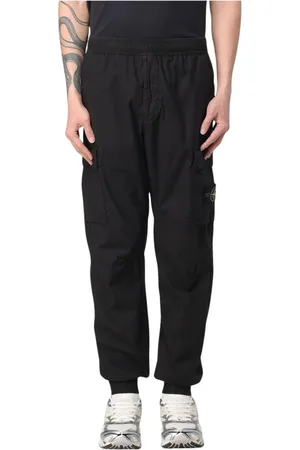 Stone Island Byxor, Herr, W28, Blå Cargo Byxor Avslappnad Passform