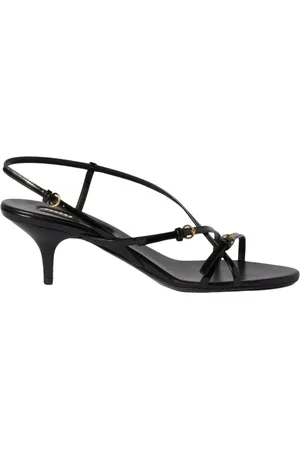 Miu Miu Skor, Dam, 40 EU, Läder, Läder Kitten Heel Sandaler