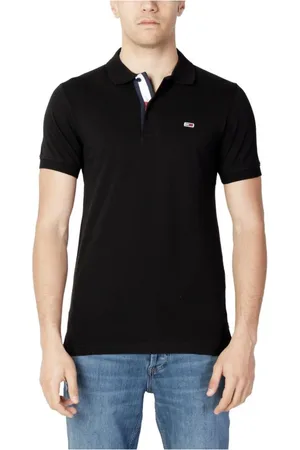 Tommy Hilfiger Topp, Herr, XL, Bomull, Svart bomullspolotröja herrkollektion