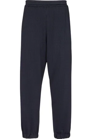 Balmain Byxor, Herr, 2Xs, Marin Monogram Mini Pique Byxor