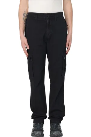 Stone Island Byxor, Herr, W31, Bomull, Modern Blå Cargo Byxor