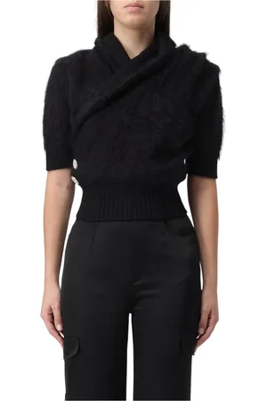 Balmain Stickade tröjor & koftor, Dam, S, Mohair Cardigan med Kristallknappar