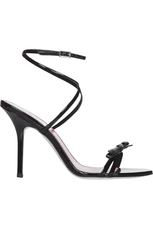 Dsquared2 Skor, Dam, 37 EU, Läder, Båge Sandaler Klackar Svart Elegant Stil