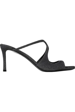 Jimmy Choo Skor, Dam, 39 EU, Svarta PeepToe Häl Sandaler