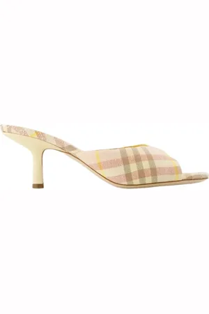 Burberry Skor, Dam, 40 EU, Linne, Rosa Linne Rutiga Pumps