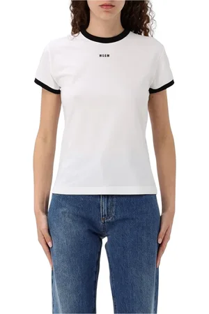 Msgm Topp, Dam, S, Bomull, Klassisk Vit Polotröja