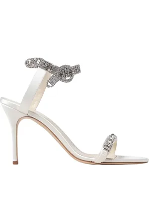 Manolo Blahnik Skor, Dam, 41 EU, Kristalldekorerade Satinhälar