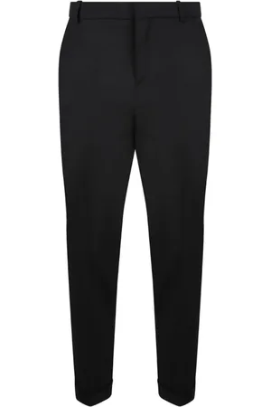 Balmain Byxor, Herr, L, Svarta Tapered Ullbyxor