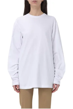 Sportmax Topp, Dam, M, Vit Avslappnad Passform Tee