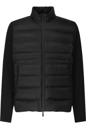 Moncler Jacka, Herr, M, Bomull, Svart Zip Up Cardigan Sweaters