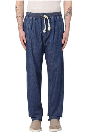 ELEVENTY Jeans, Herr, L, Denim, Denim Dragsko Byxor Stil Komfort
