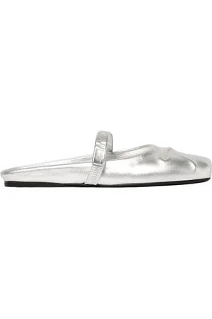 Marni Skor, Dam, 36 EU, Läder, Silver Metallic Ballerina Flats