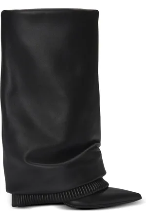 Balmain Skor, Dam, 37 EU, Läder, Kalvskinnbyxor stövlar