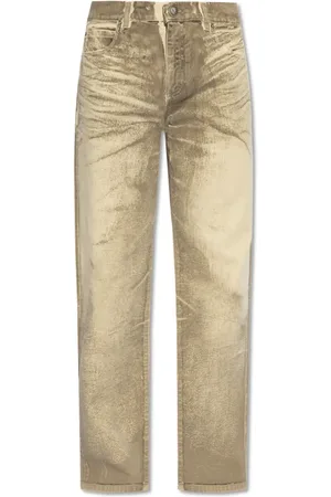 Balmain Jeans, Herr, W30, Bomull, Washed Straight-Leg Jeans