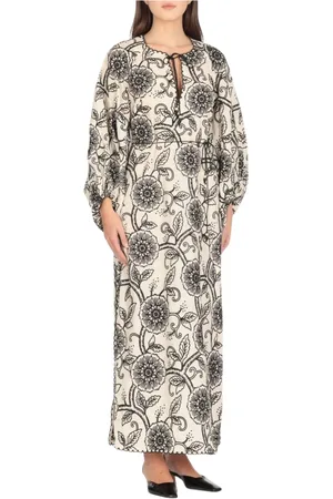 ZIMMERMANN Klänning, Dam, S, Ivory Silk Spets Midi Klänning