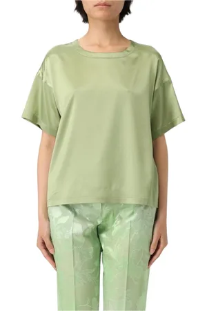 ERMANNO SCERVINO Blusar & Skjortor , Dam, XS, Grön Spetsärmlös Topp