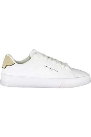 Tommy Hilfiger Skor, Herr, 46 EU, Polyester, Vita polyester sneakers för män